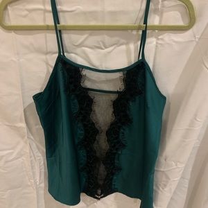 Lace/silk tank